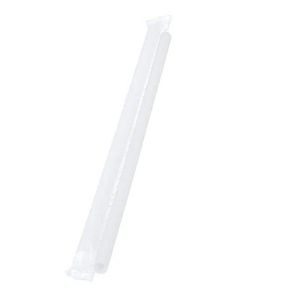10 inch Super Jumbo White Wrapped Straws - 6 x 300 - Stone Straw - Canadian Distribution