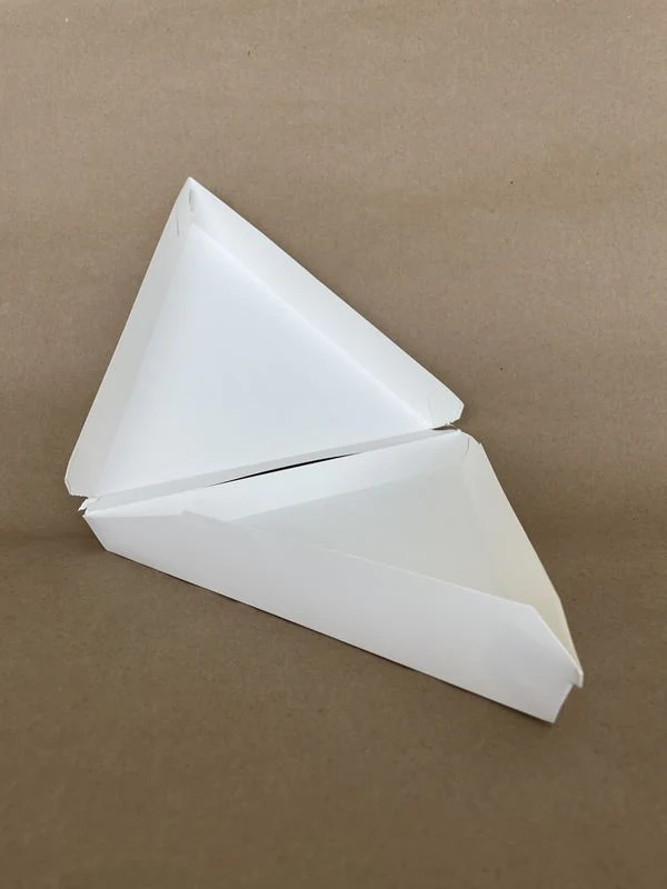 10" White Triangle Pizza Slice Clamshell 250cs - Disposable Take Away Food Packaging - Canadian Distribution - Image 2