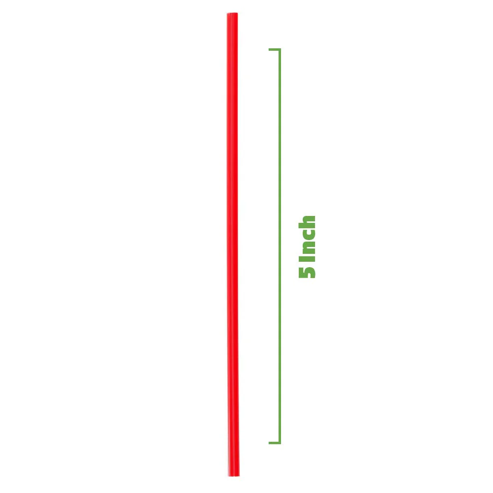 Red Sip Stirrers/Straws - 1000 Count - 5 Inch - Disposable Stir Sticks for Coffee & Cocktail - Canadian Distribution - Image 2