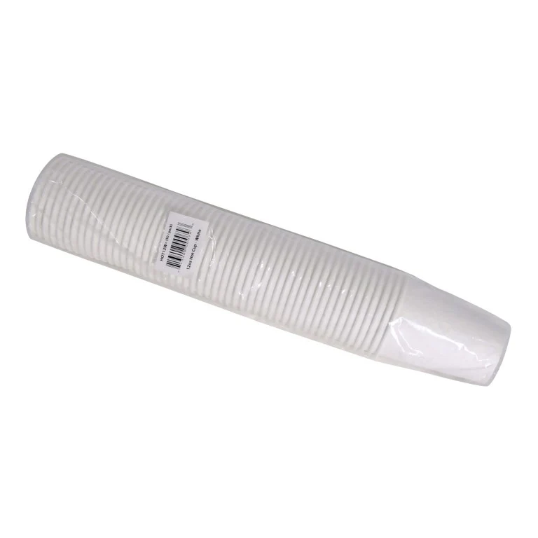 12 oz White Hot Drinks Paper Cups (1000 cups) - Image 3
