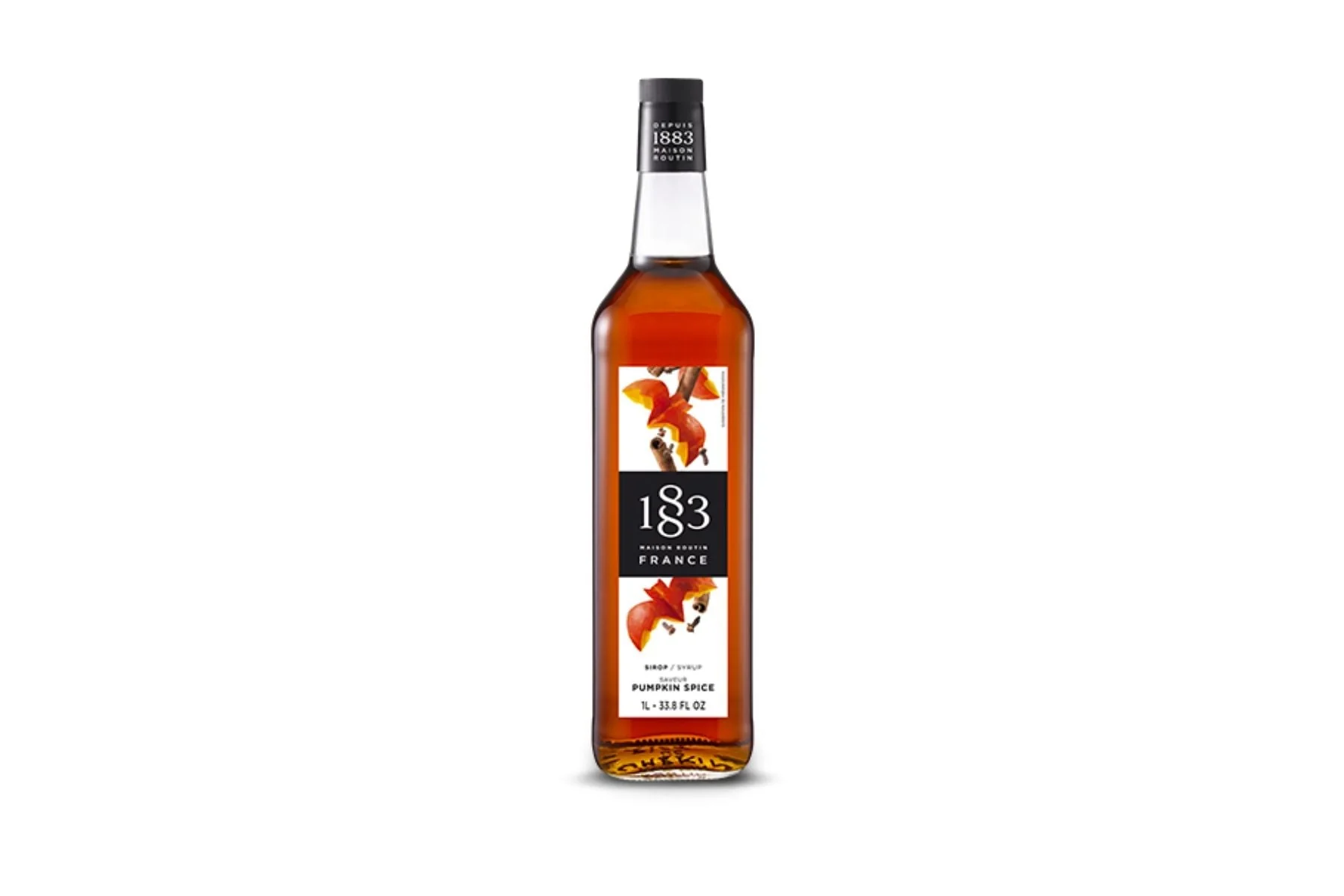 1883 Maison Routin Premium Syrup - 6 x 1L Pet-Plastic Bottles  - Pumpkin Spice - Ships Free Within Canada on Orders Above CAD $199