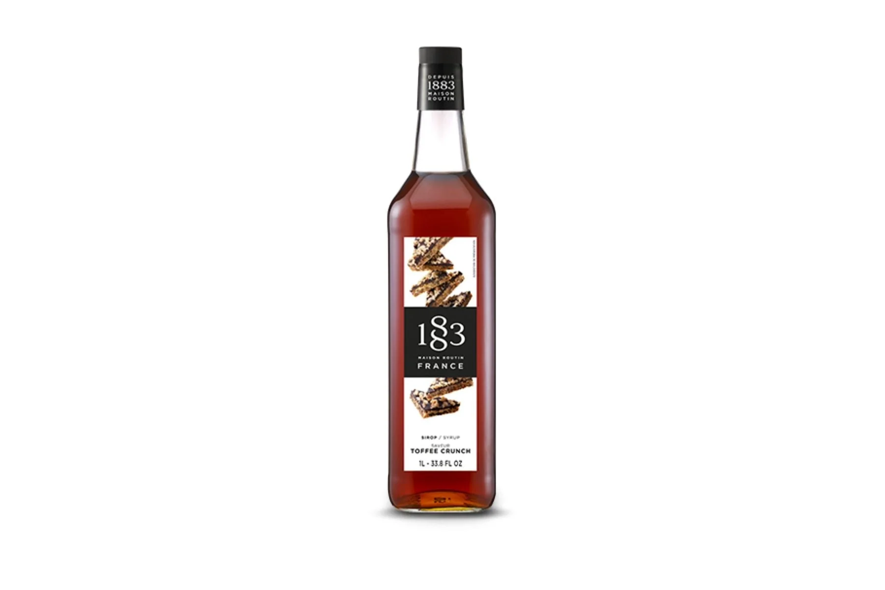 1883 Maison Routin Premium Syrup - 6 x 1L Pet-Plastic Bottles  - Toffee Crunch - Ships Free Within Canada on Orders Above CAD $199
