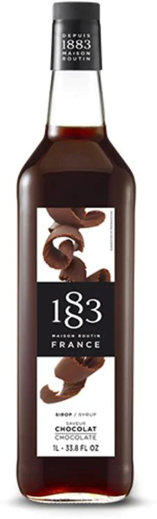 1883 Maison Routin Premium Syrup - 6 x 1L Pet-Plastic Bottles  - Chocolate - Ships Free Within Canada on Orders Above CAD $199