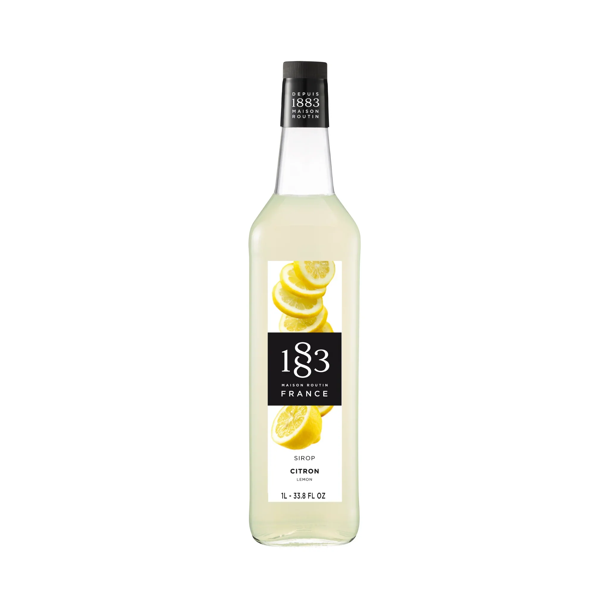 1883 Maison Routin Premium Syrup - 6 x 1L Pet-Plastic Bottles  - Lemon (Citron) - Ships Free Within Canada on Orders Above CAD $199
