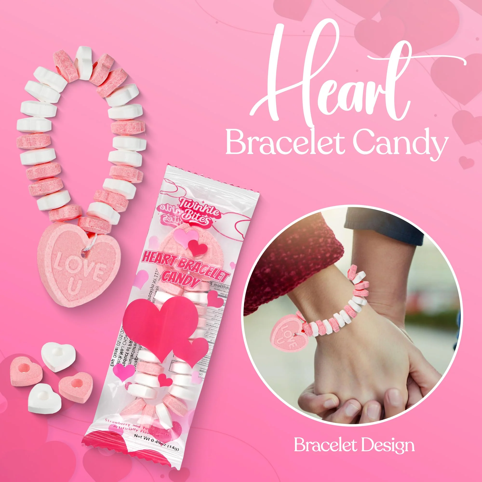 30 Pack Valentines Day Candy – Individually Wrapped Holiday Themed Love Heart Candies – Strawberry, Tutti Frutti Delicious Flavors – Bulk Valentine Candy - Image 5