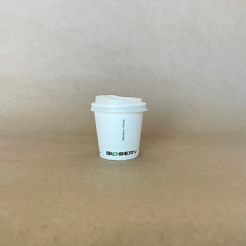 4oz.White Bioserv Single Wall Hot Cup 1000cs - Disposable Take Away Food Packaging - Canadian Distribution - Image 2
