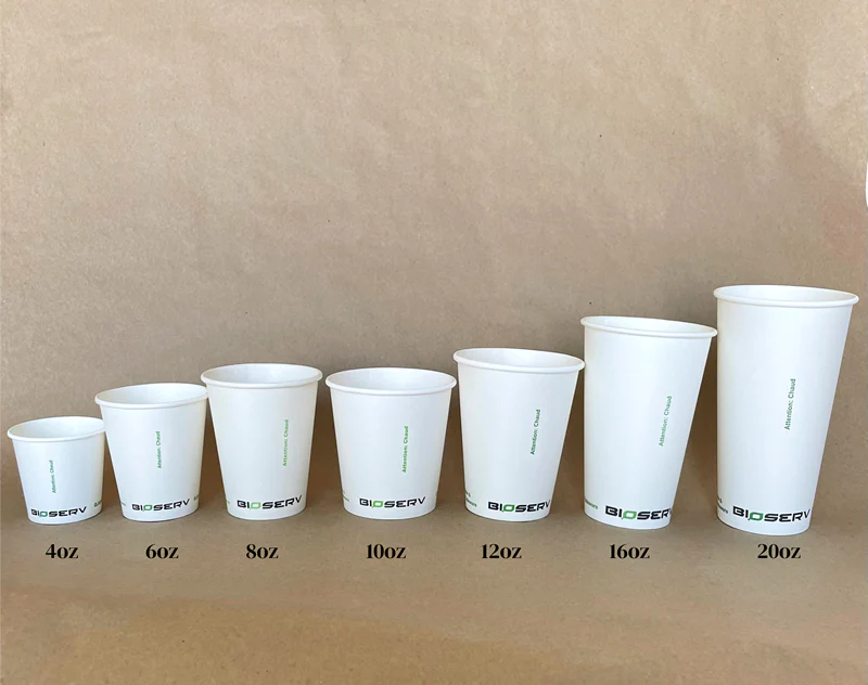 4oz.White Bioserv Single Wall Hot Cup 1000cs - Disposable Take Away Food Packaging - Canadian Distribution - Image 3