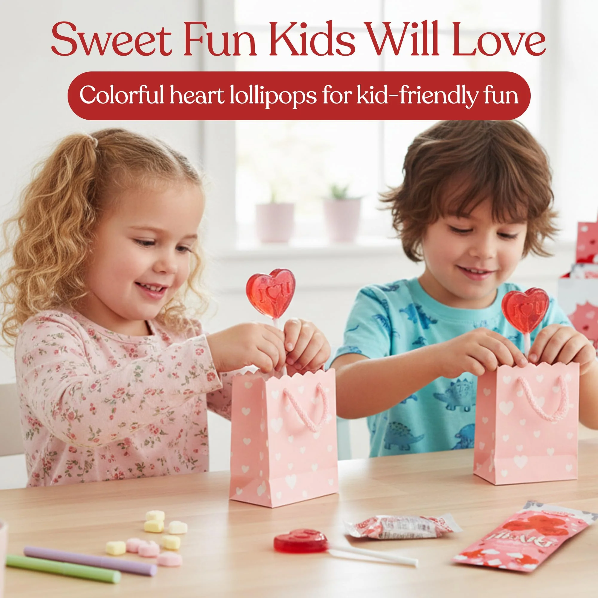 50 Pack Valentines Day Lollipops – Individually Wrapped Heart Suckers – Strawberry, Raspberry, Tutti Frutti Delicious Flavors - Image 6