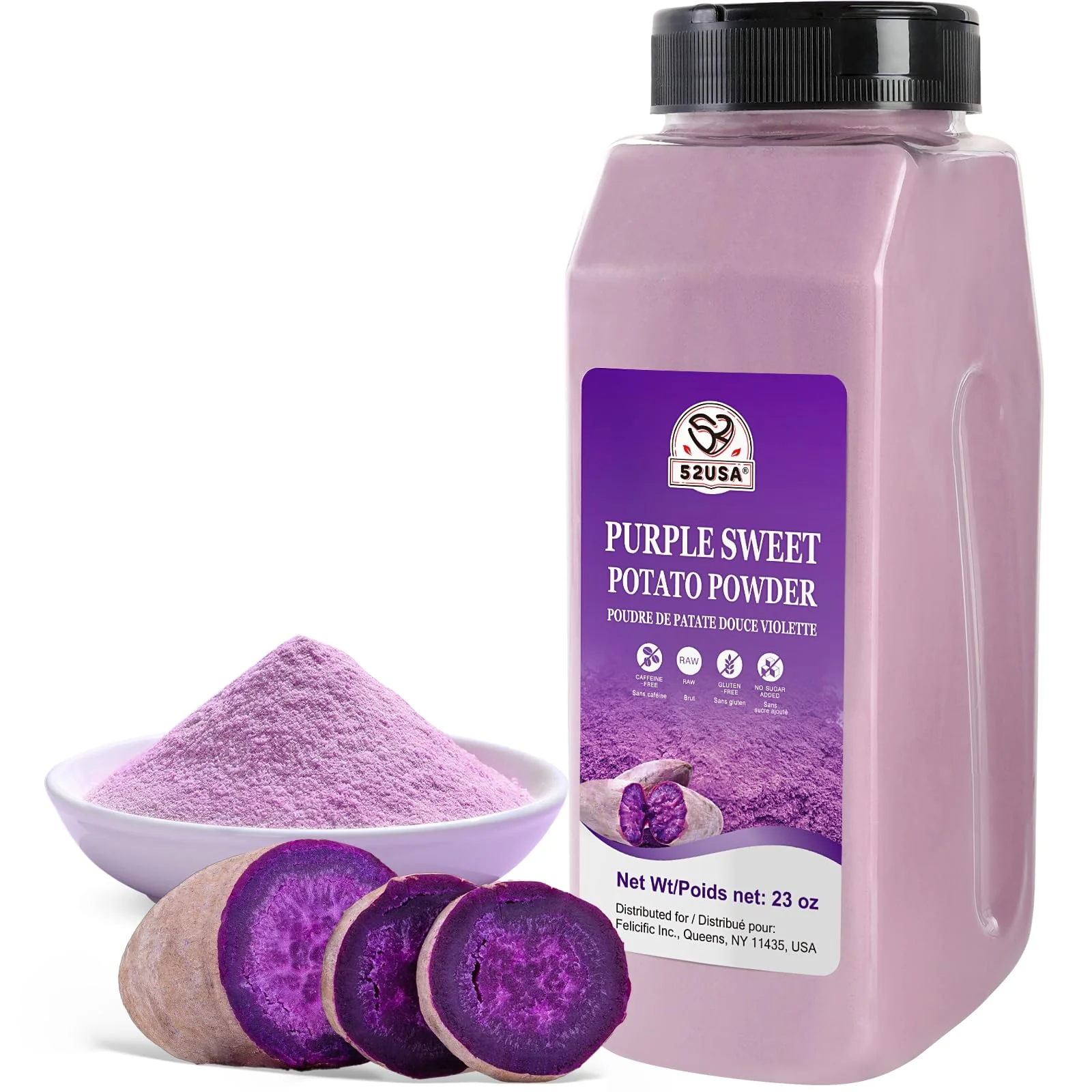 Ube Powder - Purple Sweet Potato Powder - 23oz (652g) - Natural Food Coloring - Gluten-Free - Vegan- Ube Powders for Baking, Smoothies, Ice Cream Desserts, Drinks, Flavourings - Canadian Distribution