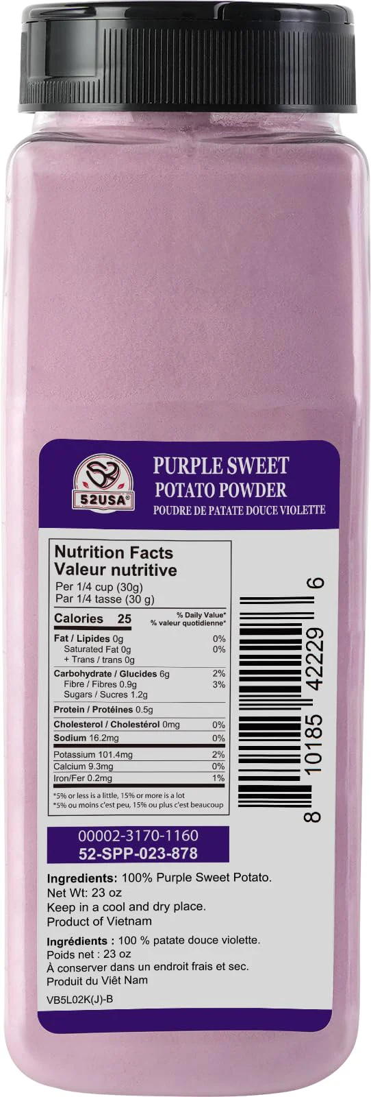 Ube Powder - Purple Sweet Potato Powder - 23oz (652g) - Natural Food Coloring - Gluten-Free - Vegan- Ube Powders for Baking, Smoothies, Ice Cream Desserts, Drinks, Flavourings - Canadian Distribution - Image 3