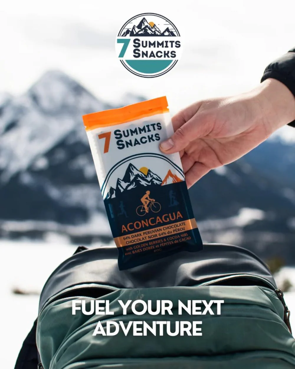 7 Summits Snacks Aconcagua Superfood Chocolate Bar – 12 Pack (80g each) - Canadian Distribution - Ships Free Within Canada on Orders Above CAD $199 - Image 4