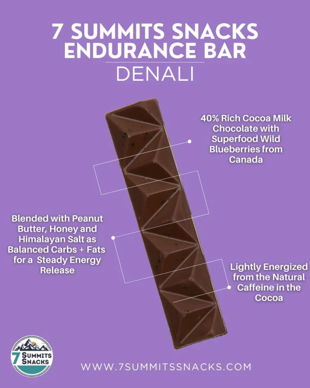 7 Summits Snacks Denali Endurance Chocolate Bar – 12 Pack (31g each) - Canadian Distribution - Ships Free Within Canada on Orders Above CAD $199 - Image 5