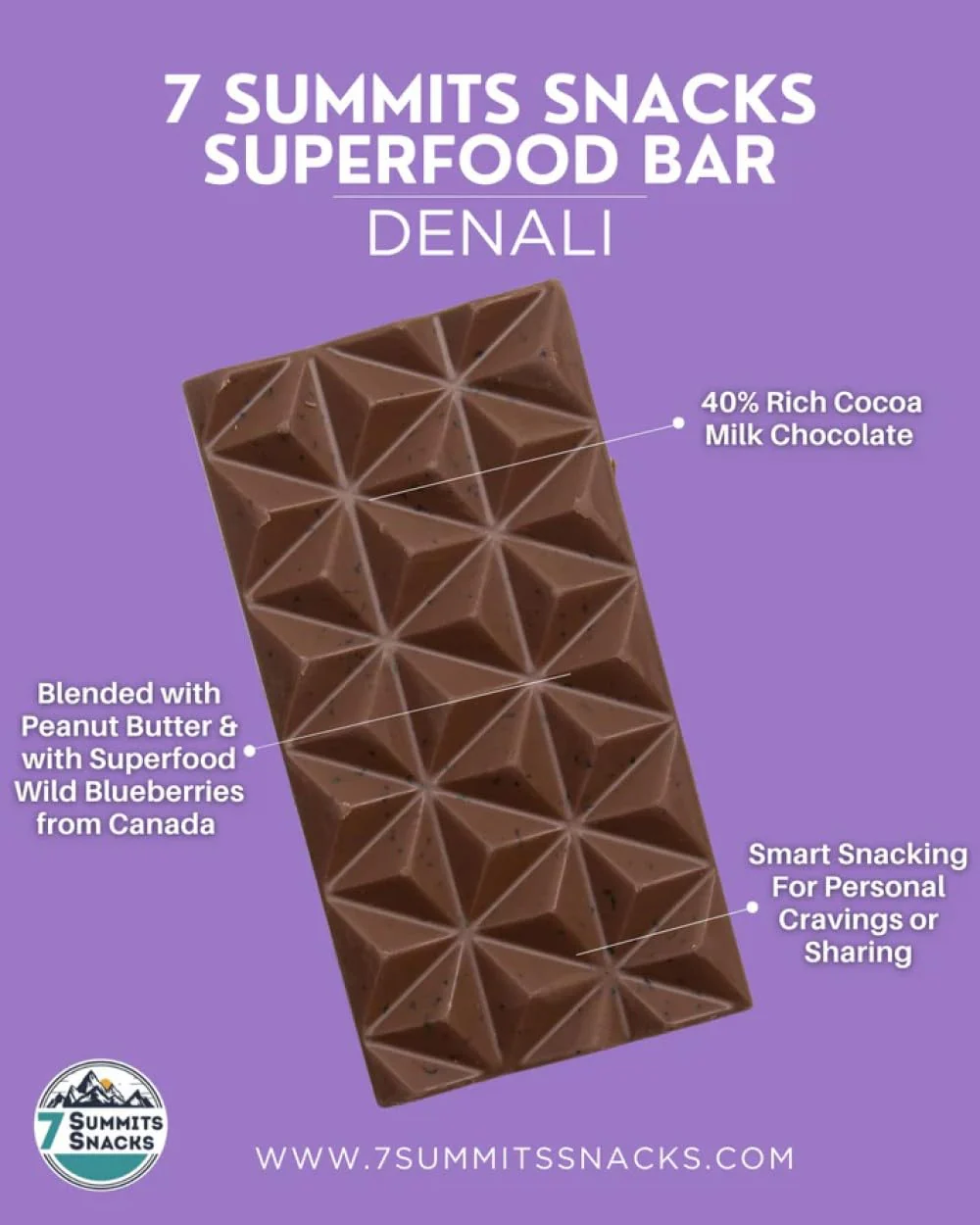 7 Summits Snacks Denali Superfood Chocolate Bar – 12 Pack (80g each) - Canadian Distribution - Ships Free Within Canada on Orders Above CAD $199 - Image 5