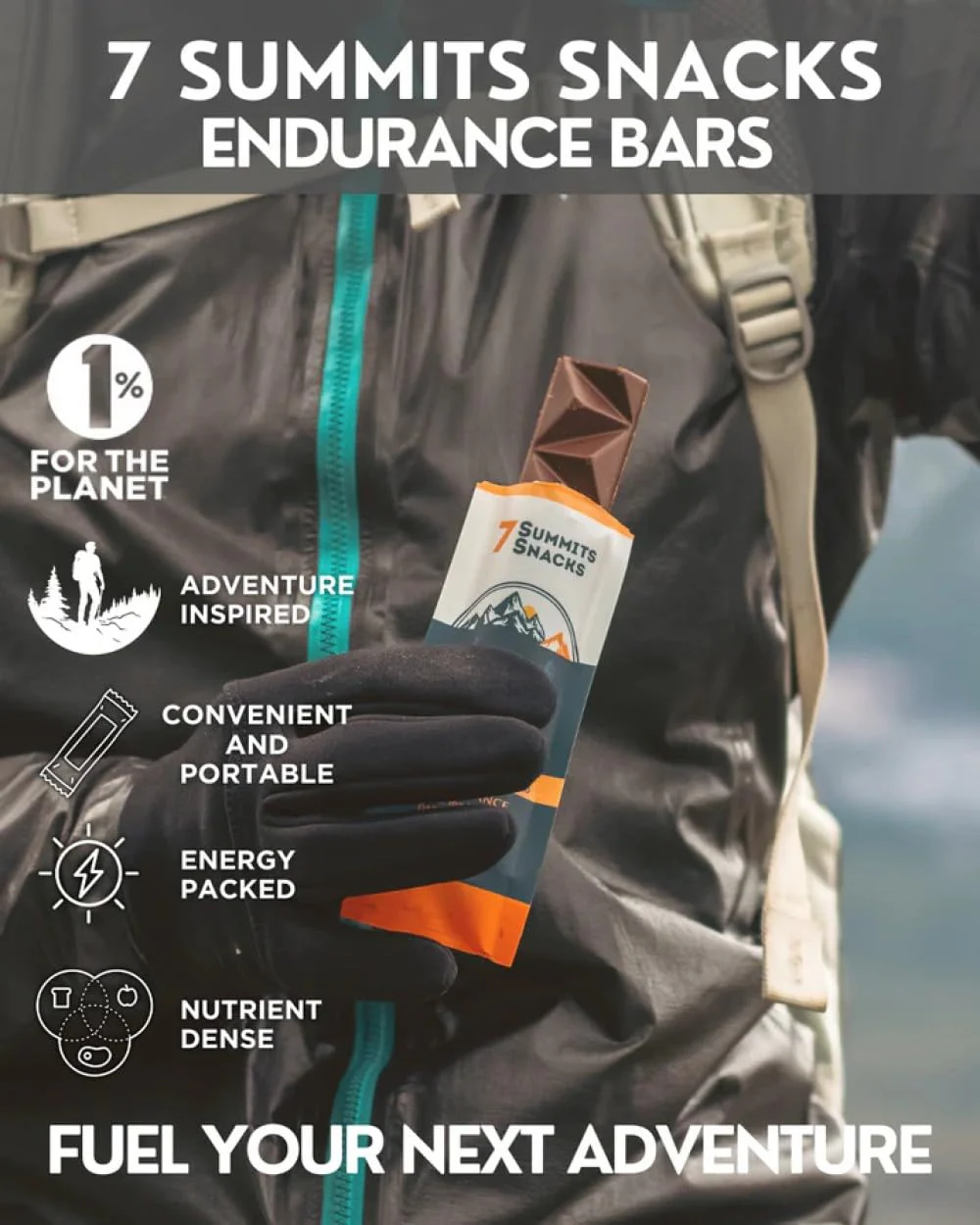 7 Summits Snacks Vinson Endurance Chocolate Bar 12x31g - Canadian Distribution - Ships Free Within Canada on Orders Above CAD $199 - Image 2