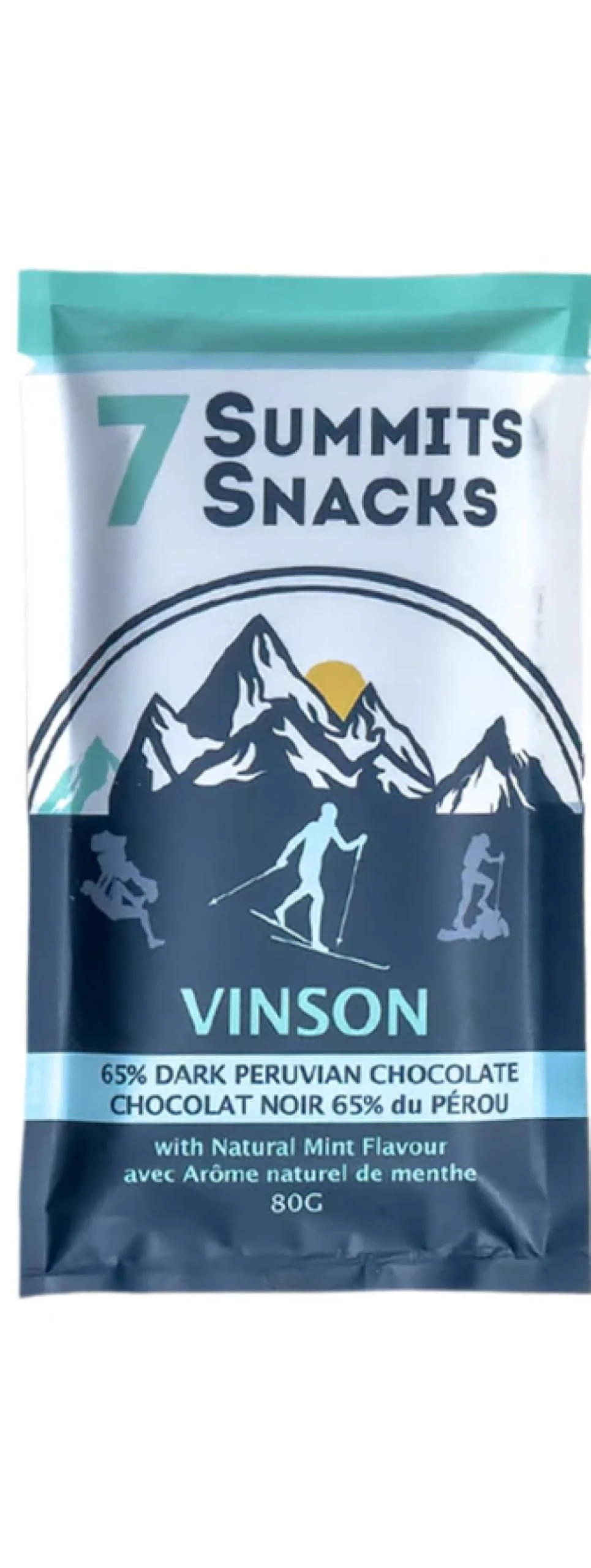 7 Summits Snacks Vinson Superfood Chocolate Bar 2 x 80g - Canadian Distribution - Ships Free Within Canada on Orders Above CAD $199