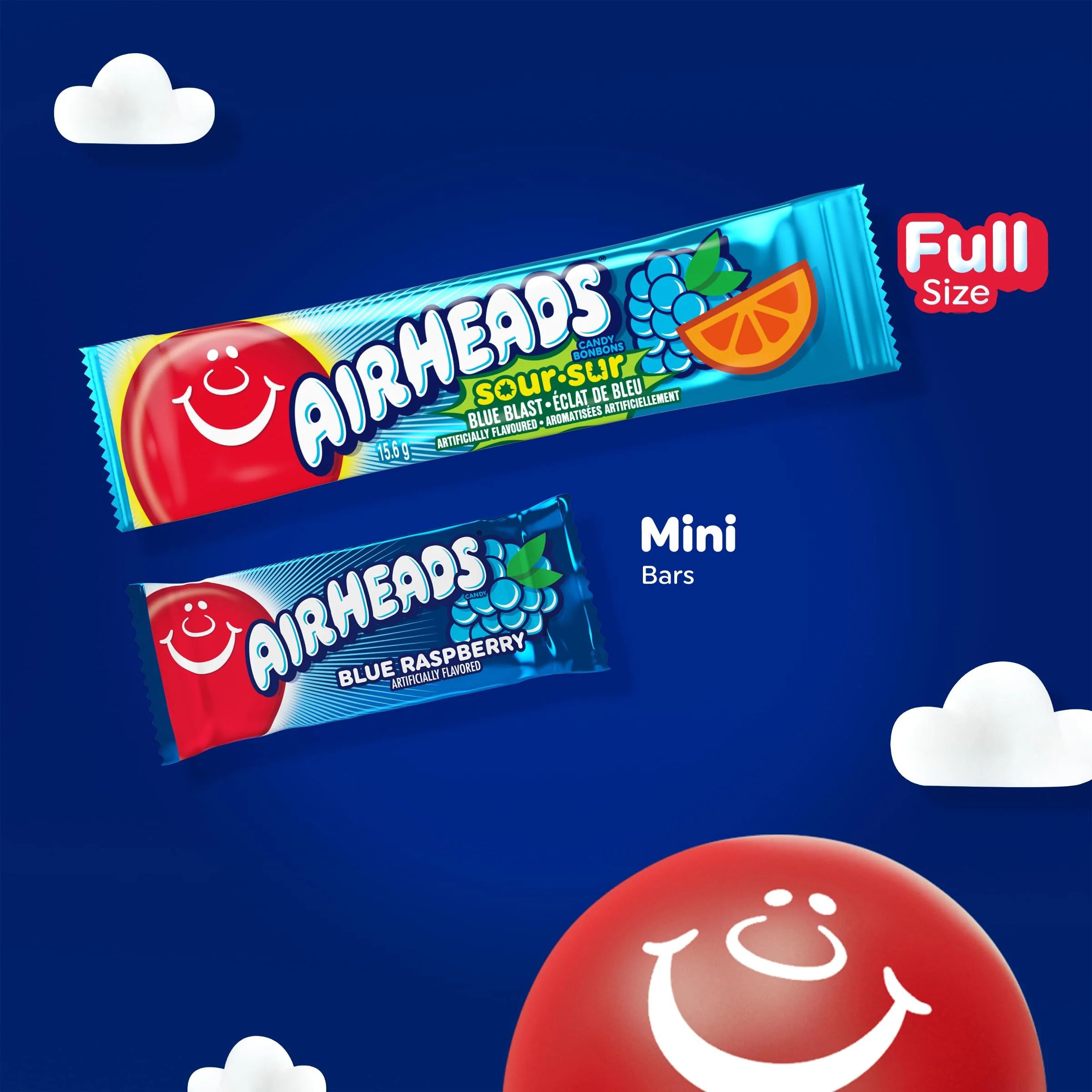 Airheads Sour Blue Blast Candy Bars - 2 x Pack of 36 (15.6g Each) - Canadian Distribution - Ships Free Within Canada on Orders Above CAD $199 - Image 4