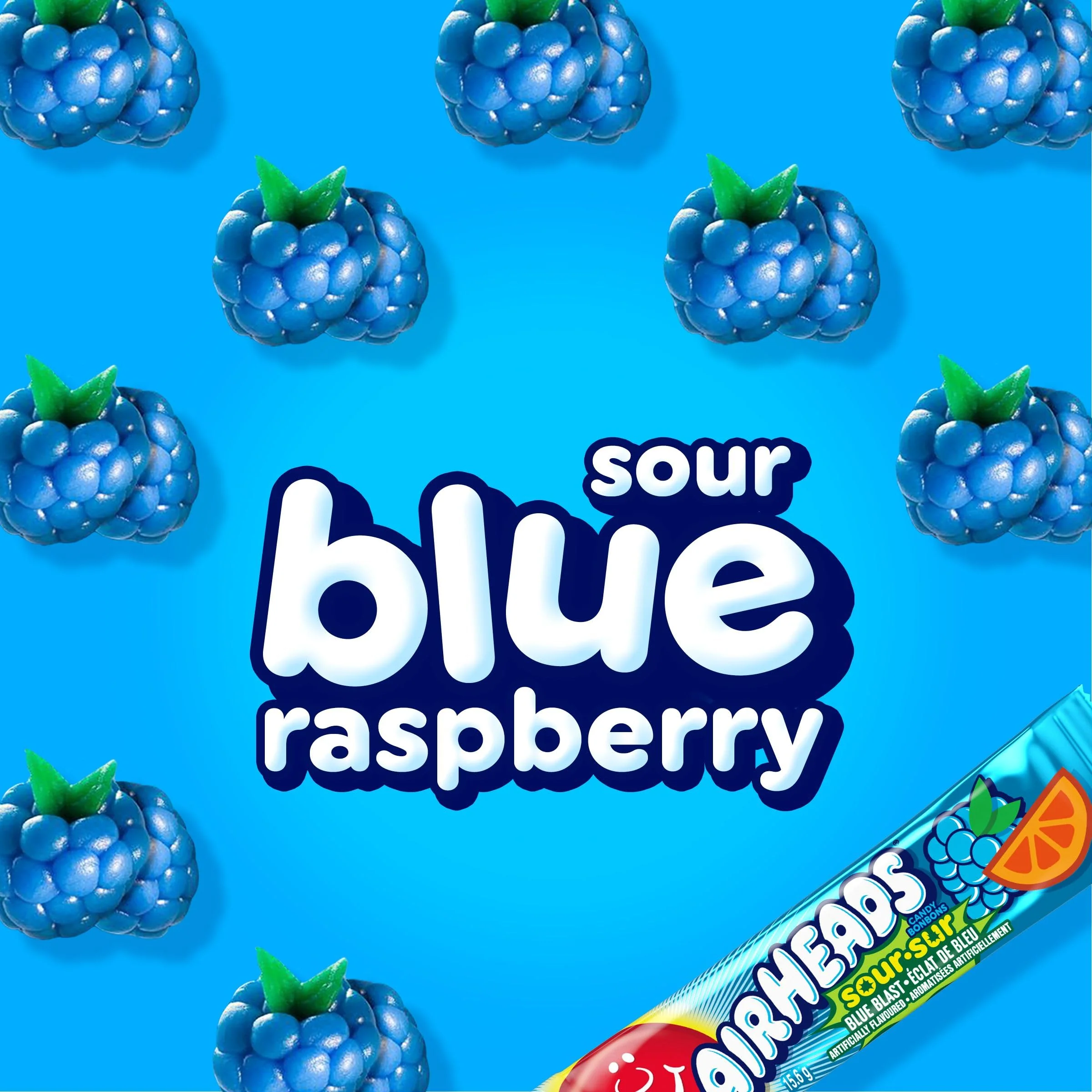 Airheads Sour Blue Blast Candy Bars - 2 x Pack of 36 (15.6g Each) - Canadian Distribution - Ships Free Within Canada on Orders Above CAD $199 - Image 7