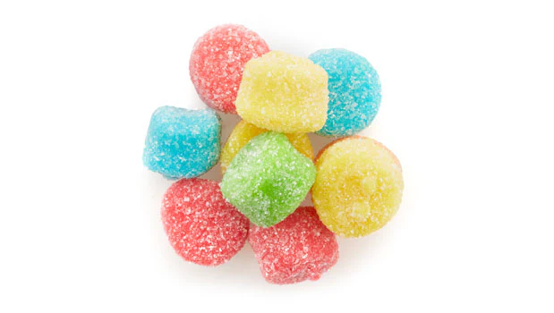 Albanese Sour Gummy Poppers - 18 LB Box - Premium Ice Cream and Dessert Toppings, Mix-Ins and Inclusions - Ships Free Within Canada on Orders Above CAD $199