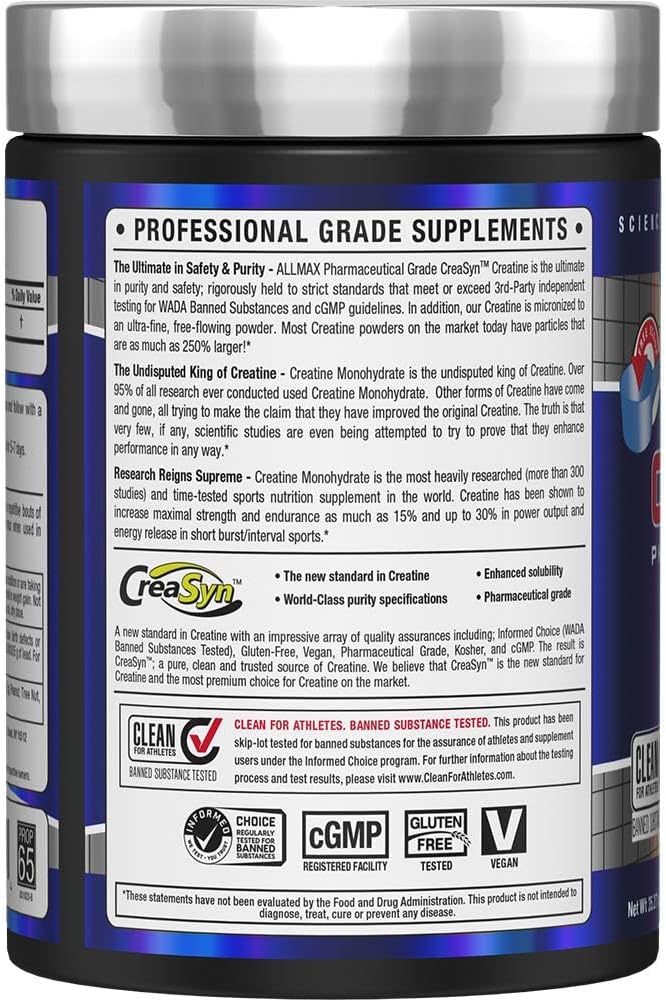 ALLMAX – Creatine Monohydrate Powder – 1000 g, 200 Servings – Ships Free Within Canada on Orders Above CAD $199 - Image 2
