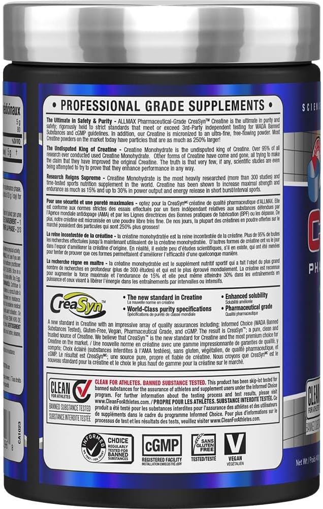 ALLMAX – Creatine Monohydrate Powder – 400 g – Ships Free Within Canada on Orders Above CAD $199 - Image 4