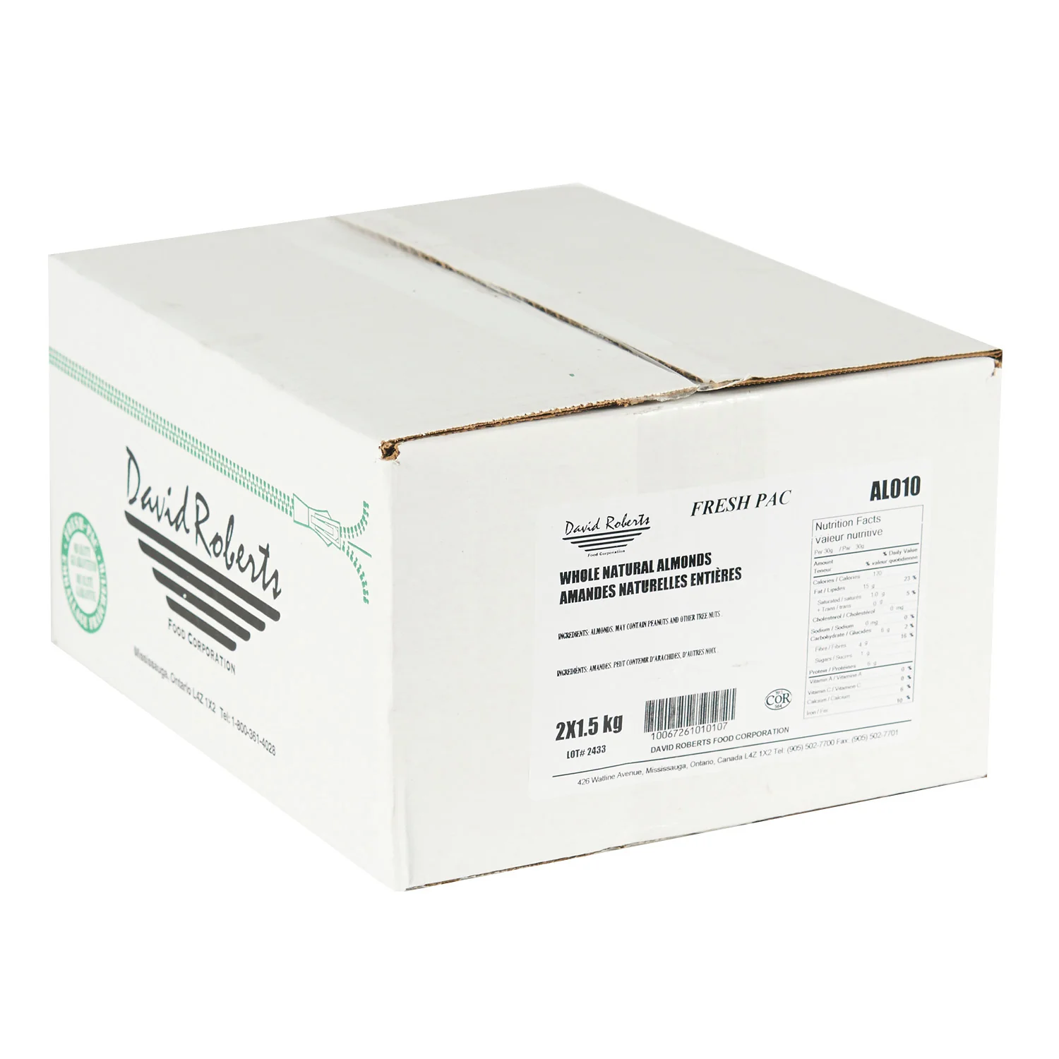 Almond Natural Whole - 2 x 1.5 kg - David Roberts - Restaurant and Foodservice Ingredients - Canadian Distribution - Ships Free Within Canada on Orders Above CAD $199 - Image 3