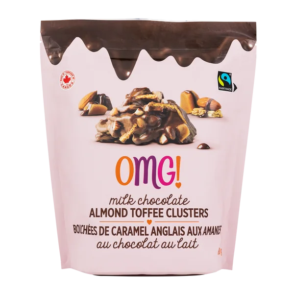 Almond Toffee Clusters - 4 x 680 g - OMG! - Canadian Distribution - Ships Free Within Canada on Orders Above CAD $199