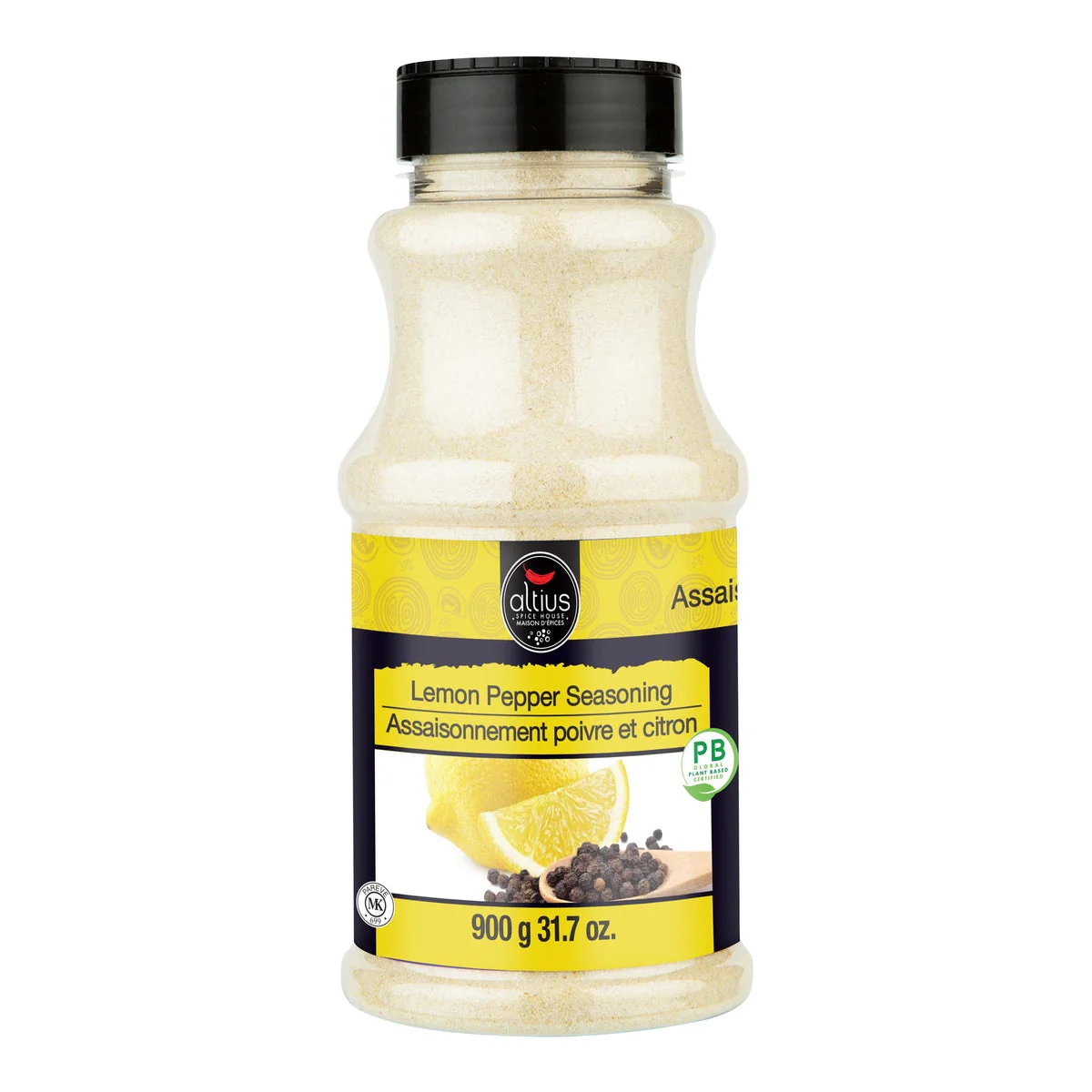 Altius Lemon Pepper Seasoning - 4 x 900 g - Grocery and Food Items - Canadian Distribution - Ships Free Within Canada on Orders Above CAD $199