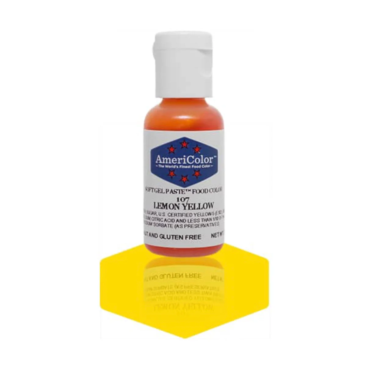 AMERICOLOR Lemon Yellow – Soft Gel Paste Food Colours, 0.75oz - Canadian Distribution - Ships Free Within Canada on Orders Above CAD $199