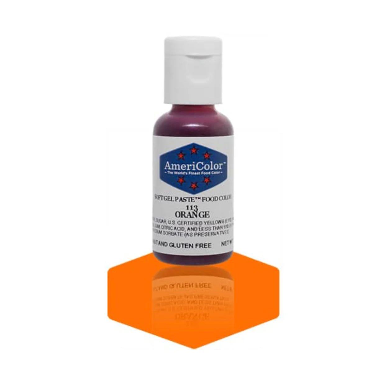 AMERICOLOR Orange – Soft Gel Paste Food Colours, 0.75oz - Canadian Distribution - Ships Free Within Canada on Orders Above CAD $199