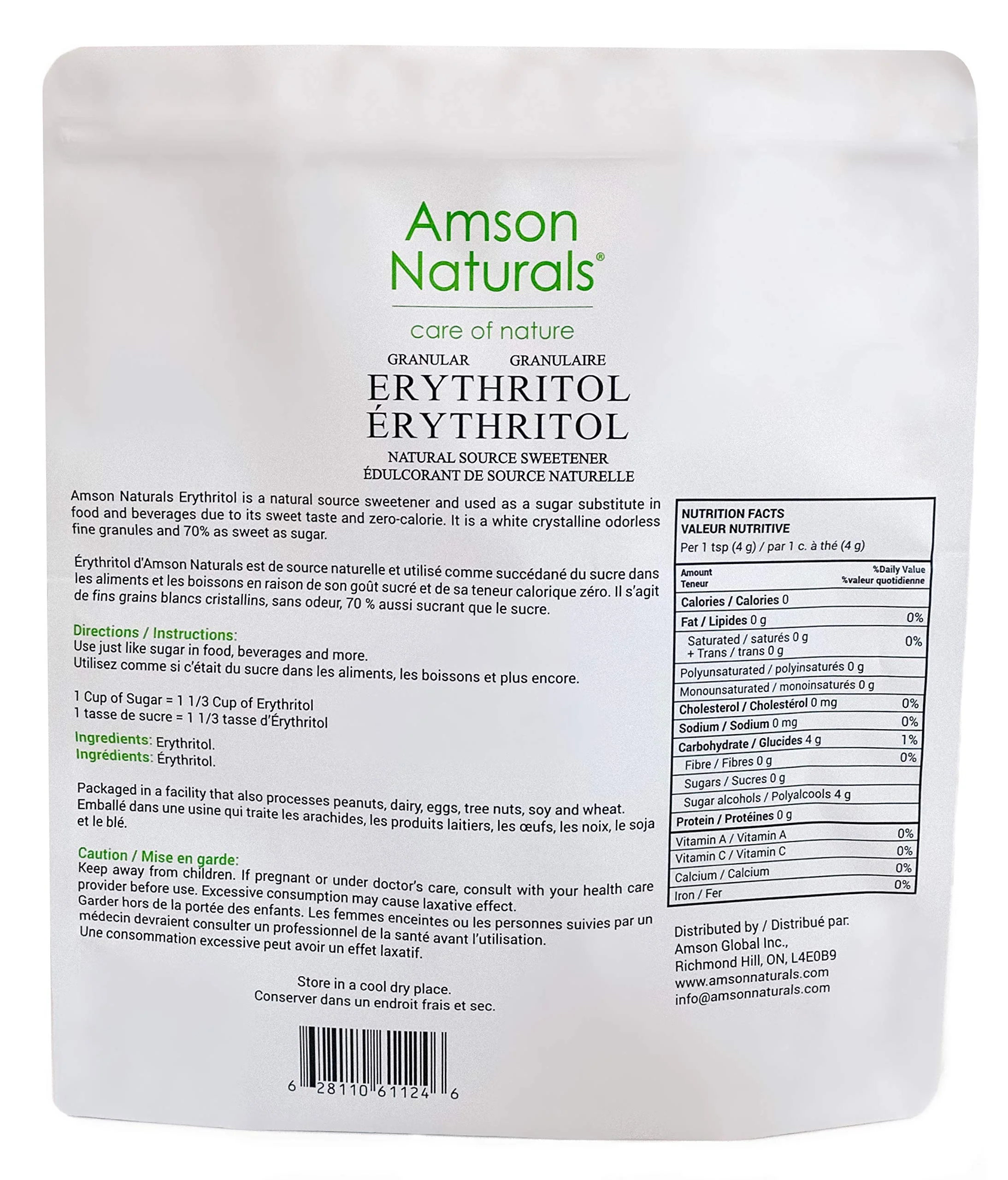 Amson Naturals – Erythritol – Granular Sweetener – 5 lb - Canadian Distribution - Ships Free Within Canada on Orders Above CAD $199 - Image 6