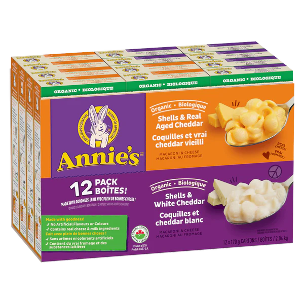 Annie's Organic Mac & Cheese - 48 x 170 g - Grocery and Food Items - Canadian Distribution - Ships Free Within Canada on Orders Above CAD $199