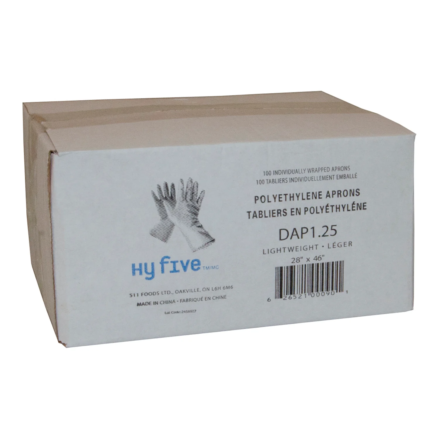 Apron Poly White - 1 x 100 each - Hy-five - Packaging and Accessories - Restaurant Supplies and Equipment - Canadian Distribution - Image 2