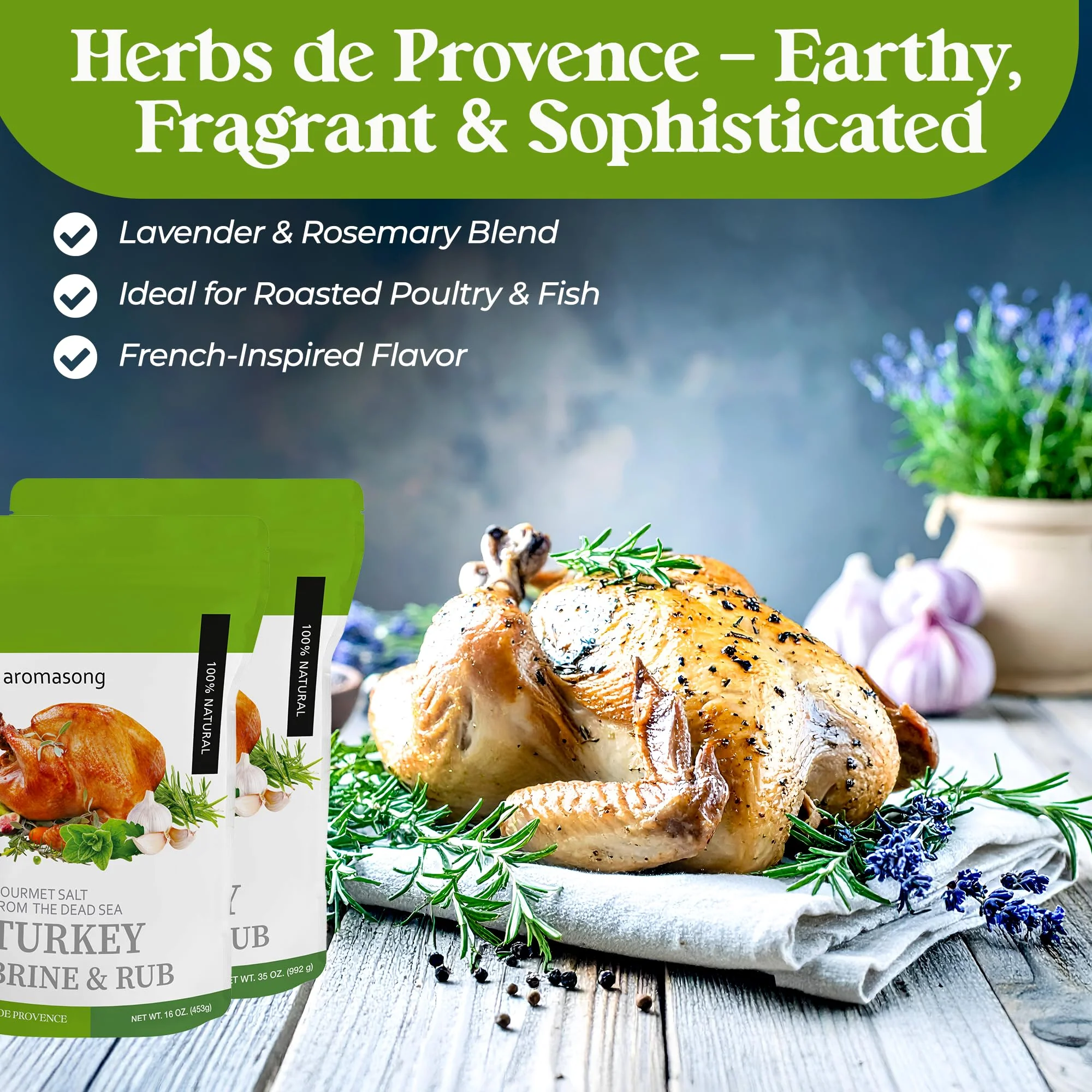 Aromasong – Turkey Brine – Herbs de Provence – 2 lb - Canadian Distribution - Ships Free Within Canada on Orders Above CAD $199 - Image 8