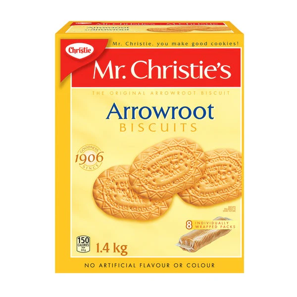 Arrowroot Biscuits - 4 x 1.4 kg - Mr. Christie’s - Canadian Distribution - Ships Free Within Canada on Orders Above CAD $199