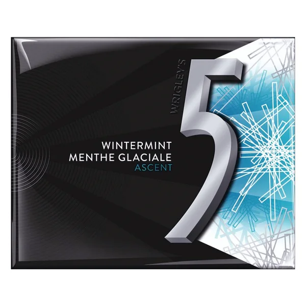 Ascent Escalating Wintermint Gum - 40 x Packs of 15 - 5 Gum - Canadian Distribution - Ships Free Within Canada on Orders Above CAD $199