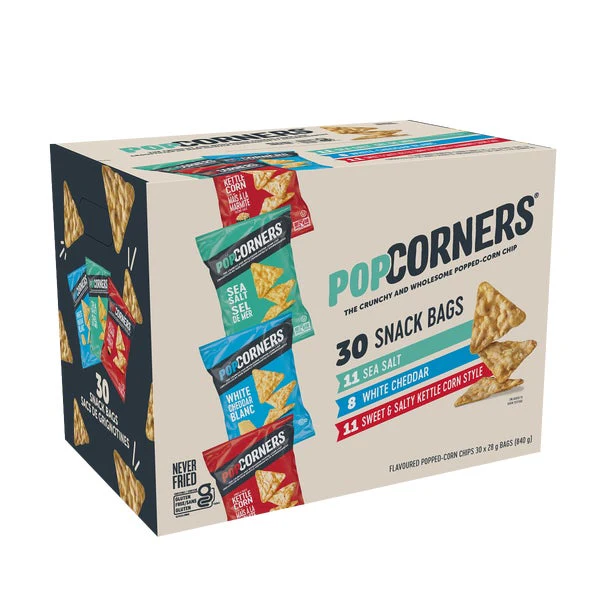 Assorted Box - 120 × 28 g - Popcorners - Canadian Distribution - Ships Free Within Canada on Orders Above CAD $199