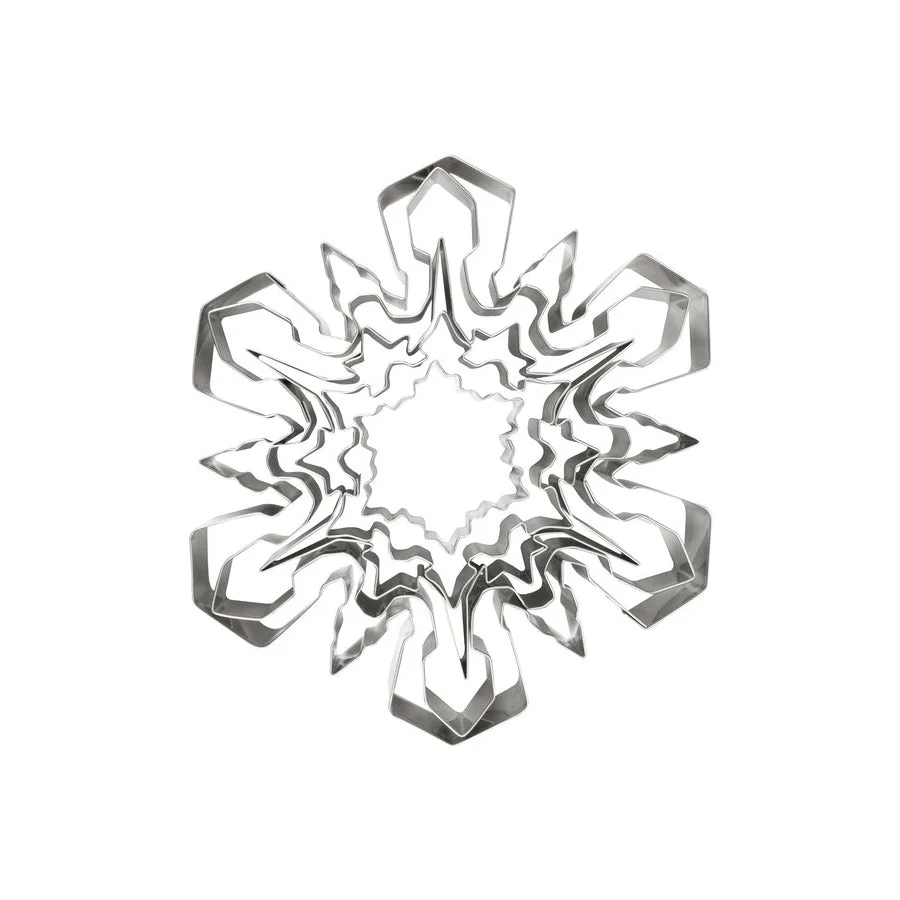 ATECO 4843 Snowflake Cookie Cutter Set - Stainless Steel, Set of 5 - Canadian Distribution - Ships Free Within Canada on Orders Above CAD $199 - Image 3