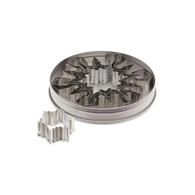 ATECO 4843 Snowflake Cookie Cutter Set - Stainless Steel, Set of 5 - Canadian Distribution - Ships Free Within Canada on Orders Above CAD $199 - Image 4
