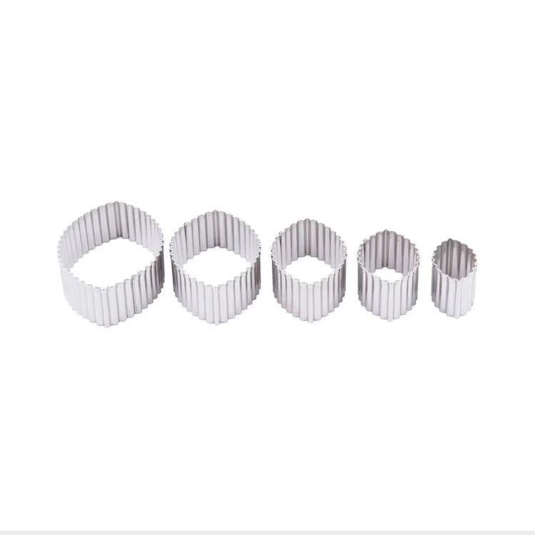 ATECO 5205 Fluted Football Cookie Cutter Set - Stainless Steel, Set of 5 - Canadian Distribution - Ships Free Within Canada on Orders Above CAD $199