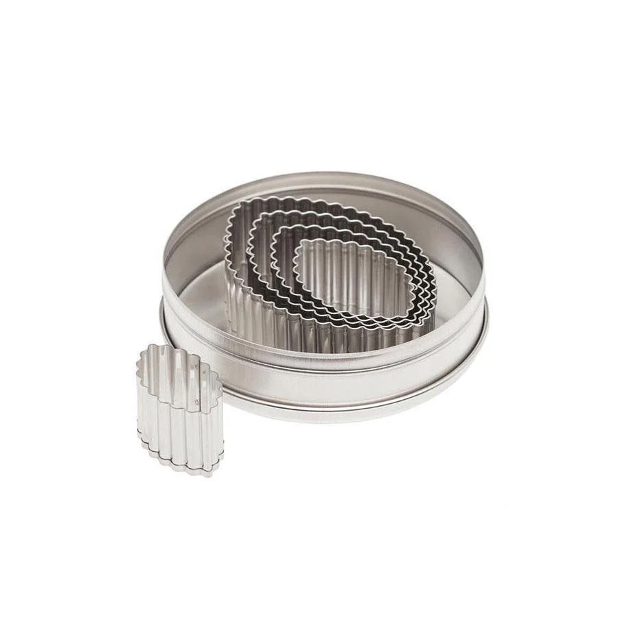 ATECO 5205 Fluted Football Cookie Cutter Set - Stainless Steel, Set of 5 - Canadian Distribution - Ships Free Within Canada on Orders Above CAD $199 - Image 5