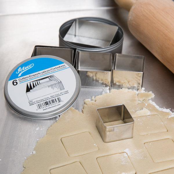 ATECO 5253 Plain Square Cutter Set - Stainless Steel, Set of 6 - Canadian Distribution - Ships Free Within Canada on Orders Above CAD $199 - Image 2