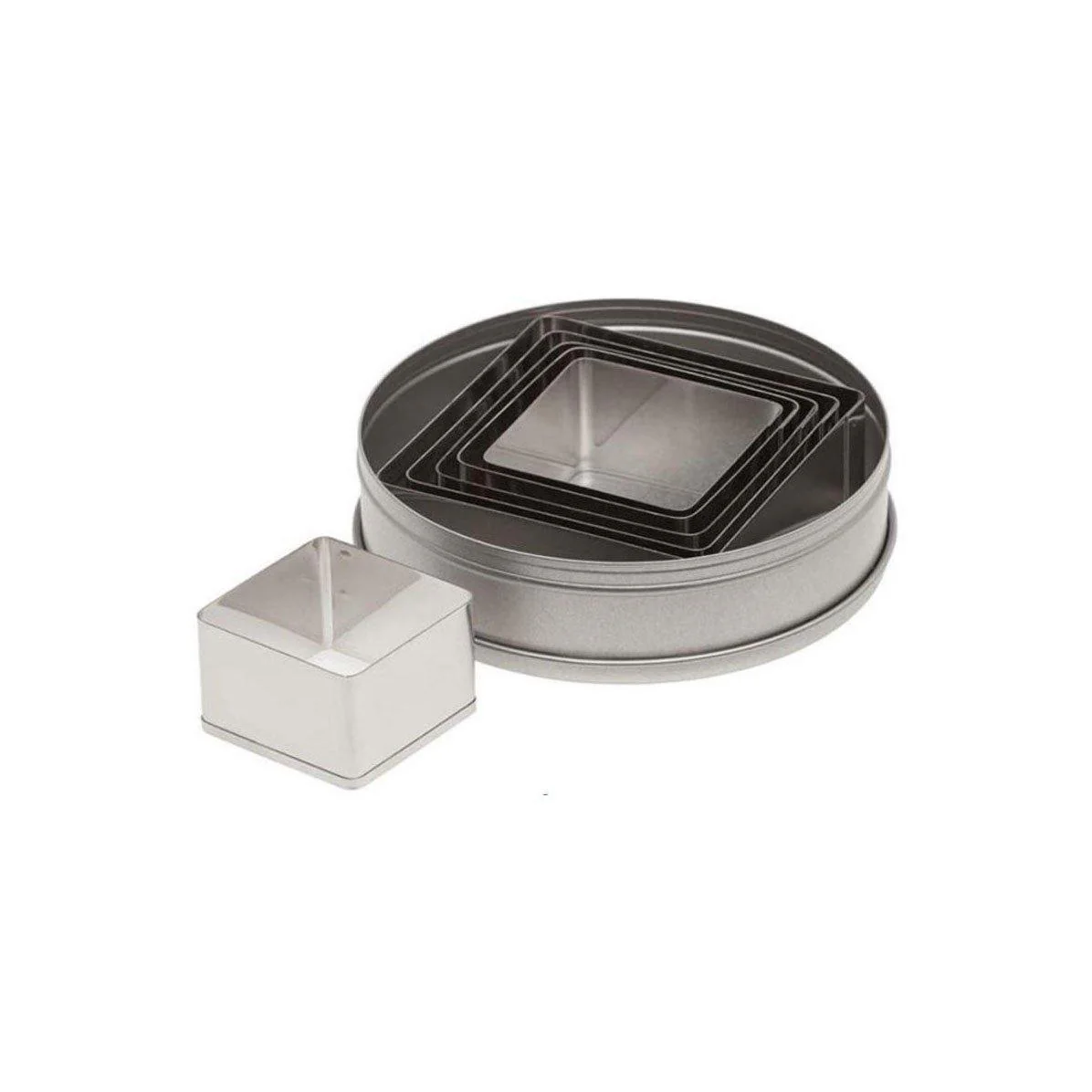ATECO 5253 Plain Square Cutter Set - Stainless Steel, Set of 6 - Canadian Distribution - Ships Free Within Canada on Orders Above CAD $199 - Image 3