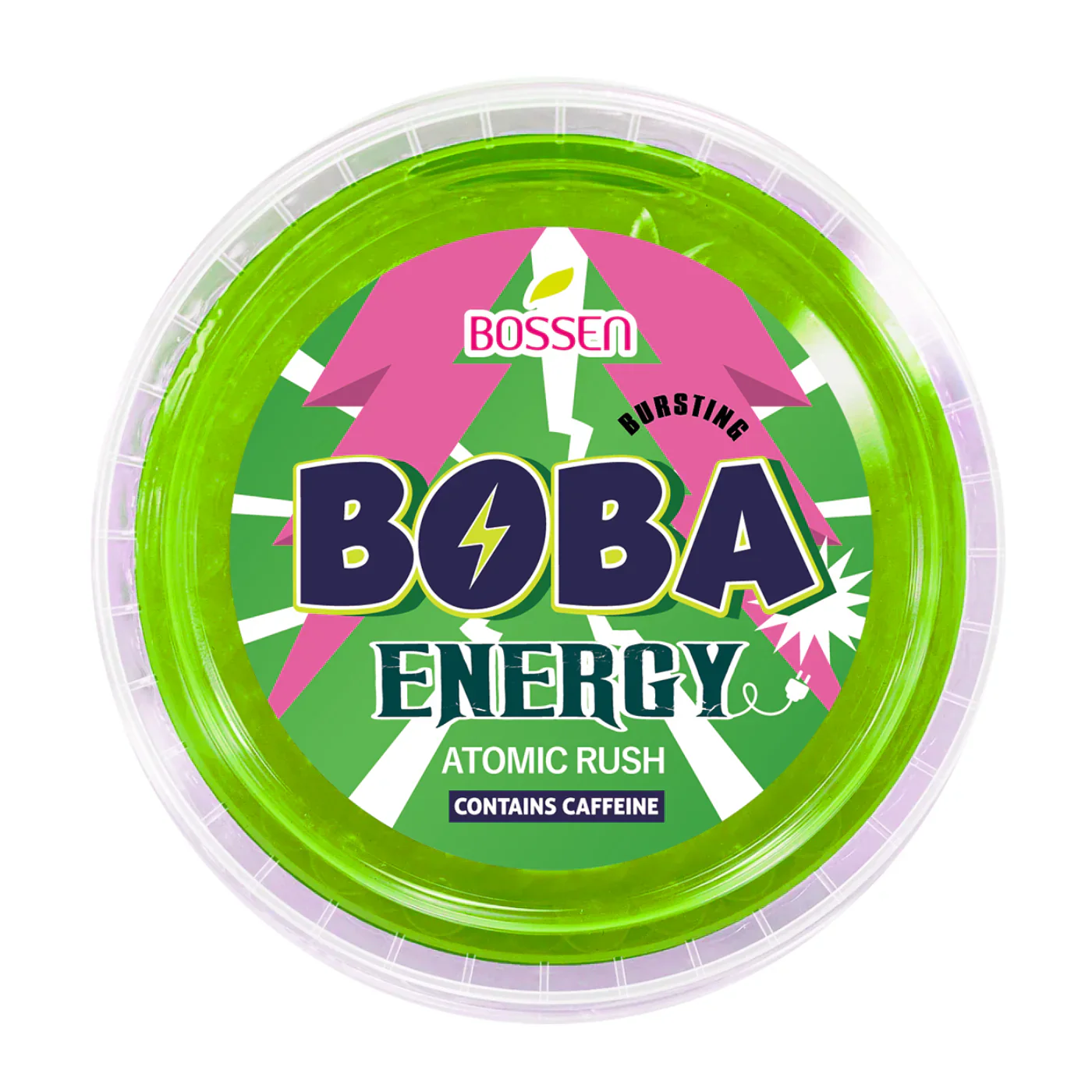 Atomic Rush Bursting Boba ENERGY | Caffeinated Popping Boba | Foodservice Bossen Canada Distribution | Ships Free Within Canada on Orders Above CAD $199