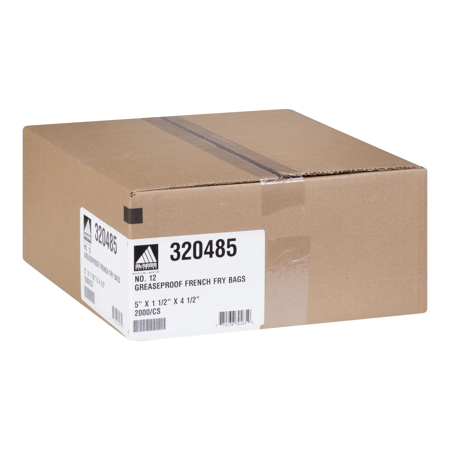 Bag Paper French Fries 5 x 1.5 x 4.5 - 1 x 2000 count - Mcnairn Packagi - Packaging and Accessories - Restaurant Supplies and Equipment - Canadian Distribution - Image 4