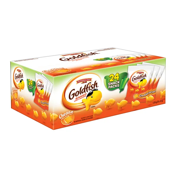 Baked Snack Cheddar Crackers - 96 × 43 g - Goldfish - Canadian Distribution - Ships Free Within Canada on Orders Above CAD $199 - Image 2