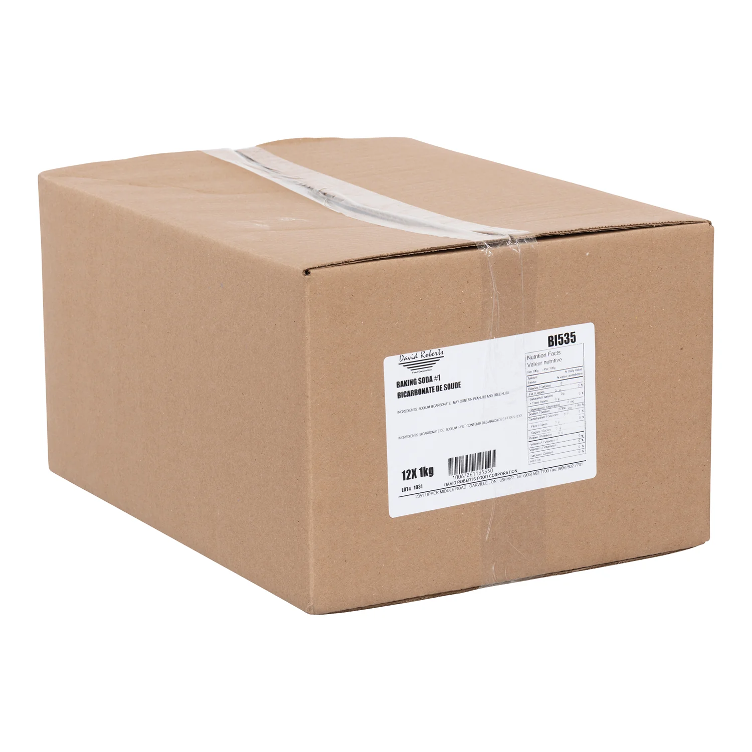 Baking Soda #1 - David Roberts - 1 Kg (Case 12 x 1 KG) Baking Mixes and Ingredients - Canadian Distribution - Ships Free Within Canada on Orders Above CAD $199