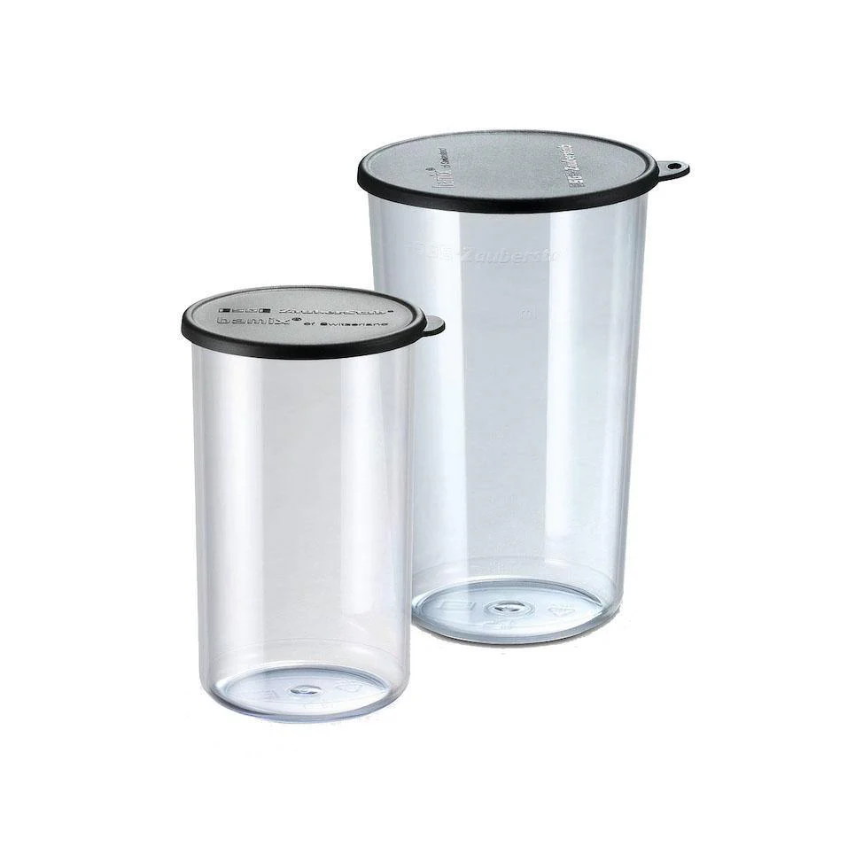 BAMIX 400ml and 600ml Beaker Set (with Lids) - Canadian Distribution - Ships Free Within Canada on Orders Above CAD $199
