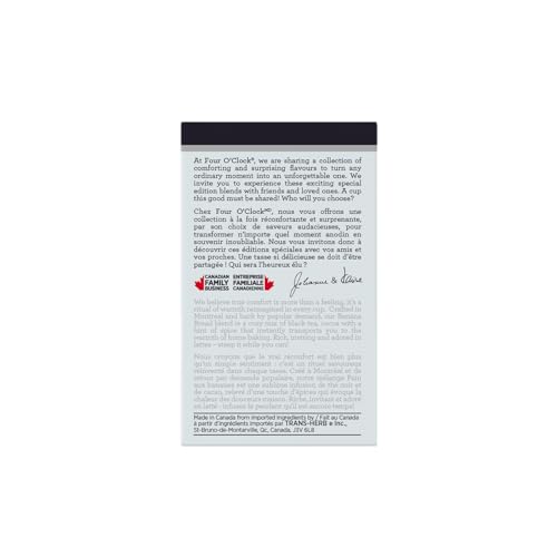 Banana Bread Black Tea - Organic Fair Trade, Holiday Collection, Low Caffeine, Natural & Sugar-Free, 2 x 15 Tea Bags - Canadian Distribution - Ships Free Within Canada on Orders Above CAD $199 - Image 7