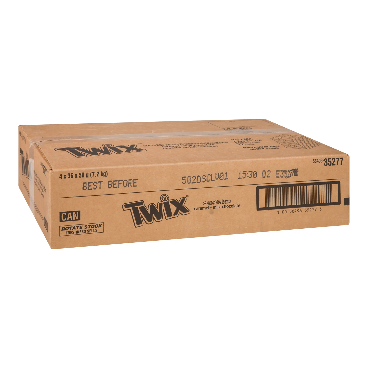 Bar Chocolate Twix - 4 x 36 (Case = 1 x 36) - Twix - Restaurant and Foodservice Ingredients - Canadian Distribution - Ships Free Within Canada on Orders Above CAD $199 - Image 2