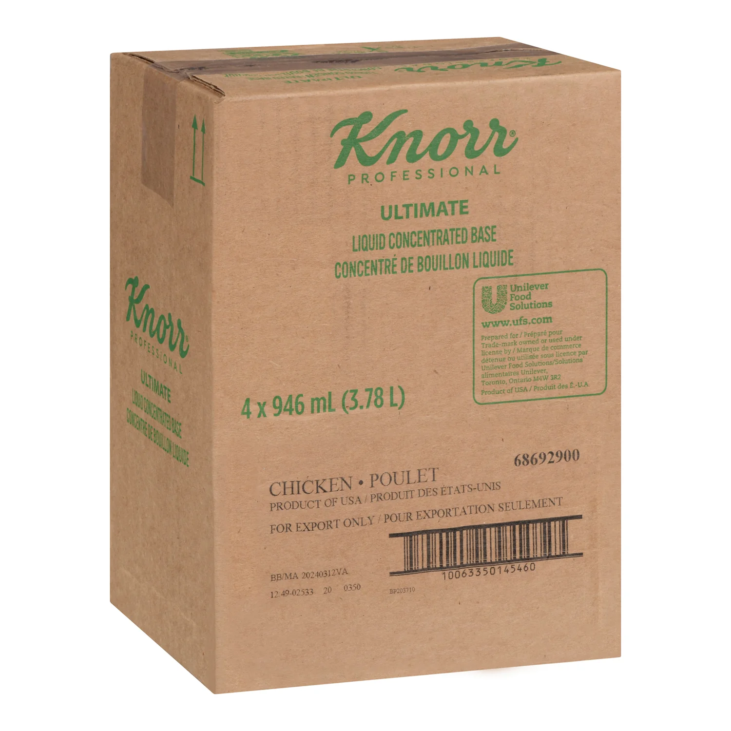 Base Chicken Liquid Concentrate Gluten-Free - 4 x 946 mL - Knorr Swiss - Restaurant and Foodservice Ingredients - Canadian Distribution - Ships Free Within Canada on Orders Above CAD $199 - Image 3